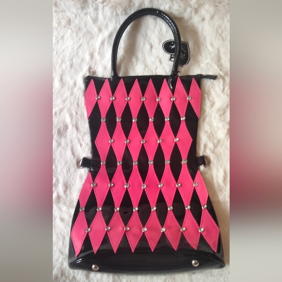 Madison K Bustier Handbag Live Life Fun Diamond Bedazzled - Picture 3 of 12